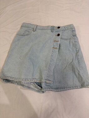 Watch LA Denim Mini Skirt Button Fly Light Wash USA Made Women’s 32” Waist